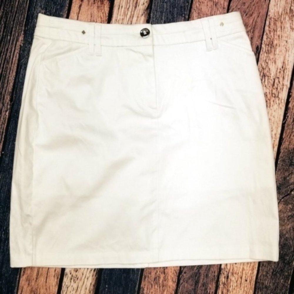 White Mini Skort